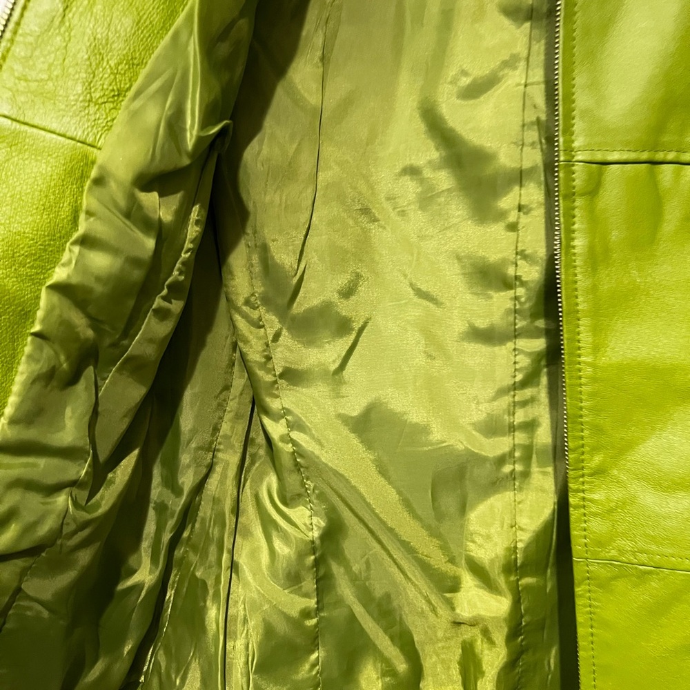 Shape FX Green Leather Women's Jacket SIZE 12 - Picture 4 of 5